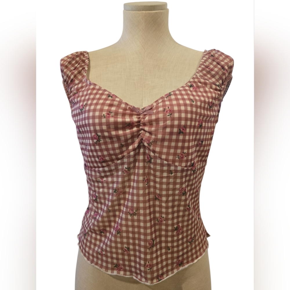 Gingham Checkered Women's Top